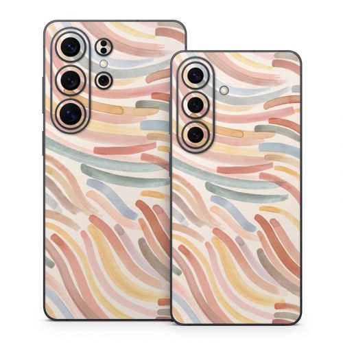 Terracotta Brushstroke Waves Samsung Galaxy S26 Series Skin