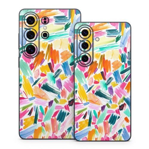 Watercolor Colorful Brushstrokes Samsung Galaxy S26 Series Skin