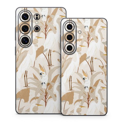 White Cranes Cockatoo Samsung Galaxy S26 Series Skin
