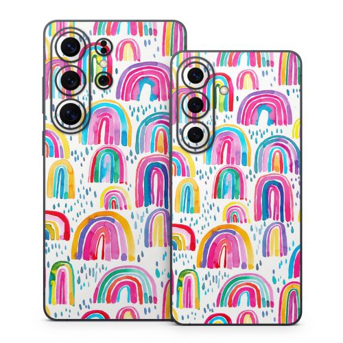 Watercolor Rainbows Samsung Galaxy S26 Series Skin