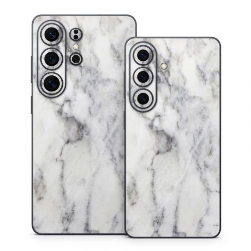 White Marble Samsung Galaxy S26 Series Skin