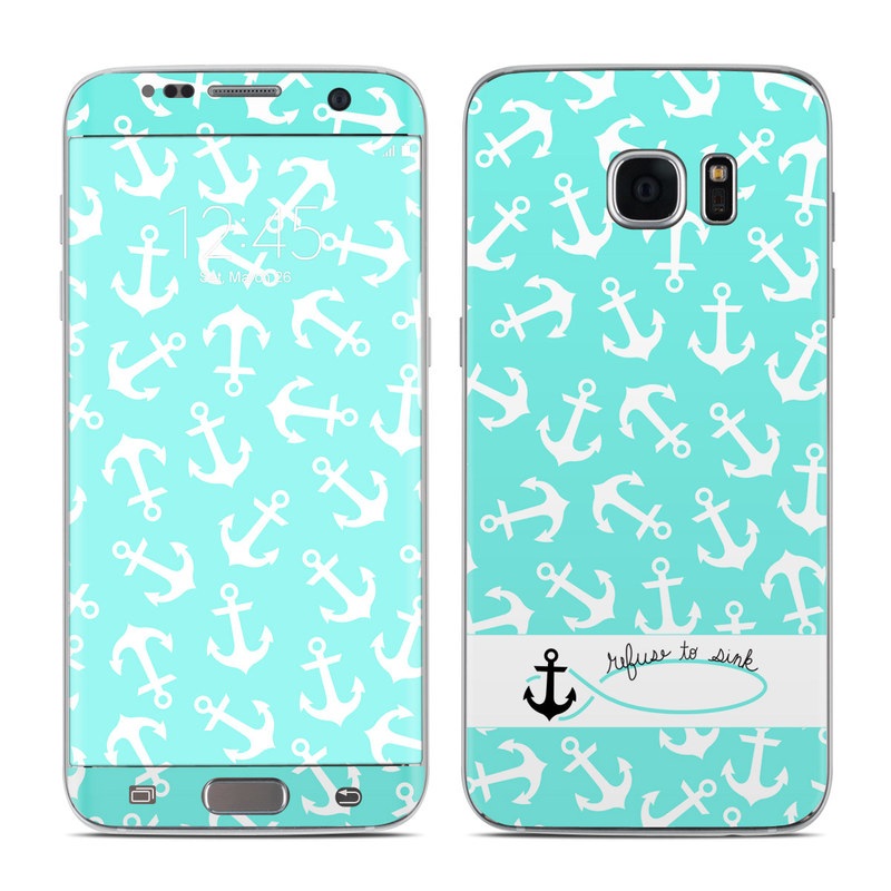 Samsung Galaxy S7 Edge Skin design of Text, Turquoise, Aqua, Font, Teal, Pattern, Line, Design, Illustration, with gray, white, blue, green colors