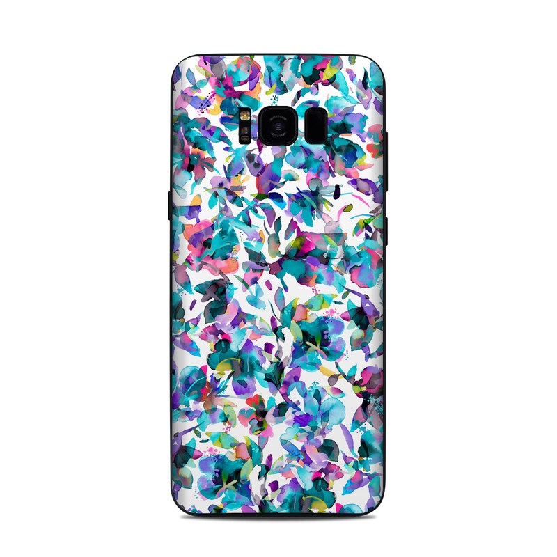 Samsung Galaxy S8 Plus Skin design of Pattern, Design, Textile with white, blue, red, purple, pink, orange, yellow colors