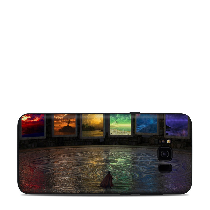 Samsung Galaxy S8 Plus Skin design of Light, Lighting, Water, Sky, Technology, Night, Art, Geological phenomenon, Electronic device, Glass with black, red, green, blue colors