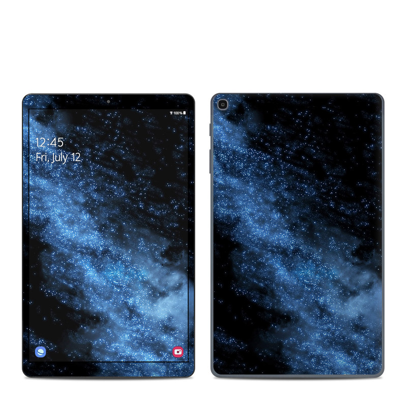 Samsung Galaxy Tab A 10.1 2019 Skin design of Sky, Atmosphere, Black, Blue, Outer space, Atmospheric phenomenon, Astronomical object, Darkness, Universe, Space, with black, blue colors