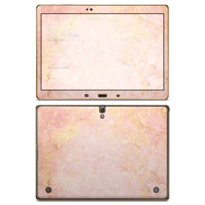 Samsung Galaxy Tab S 10.5 Skin design of Pink, Peach, Wallpaper, Pattern, with pink, yellow, orange colors