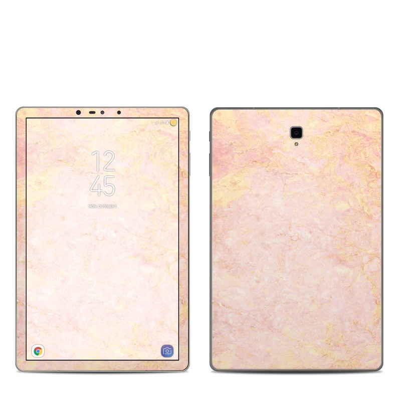 Samsung Galaxy Tab S4 Skin design of Pink, Peach, Wallpaper, Pattern with pink, yellow, orange colors