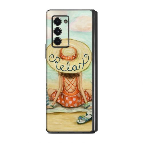 Relaxing on Beach Samsung Galaxy Z Fold2 Skin