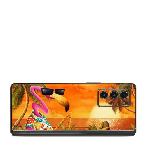 Sunset Flamingo Samsung Galaxy Z Fold2 Skin