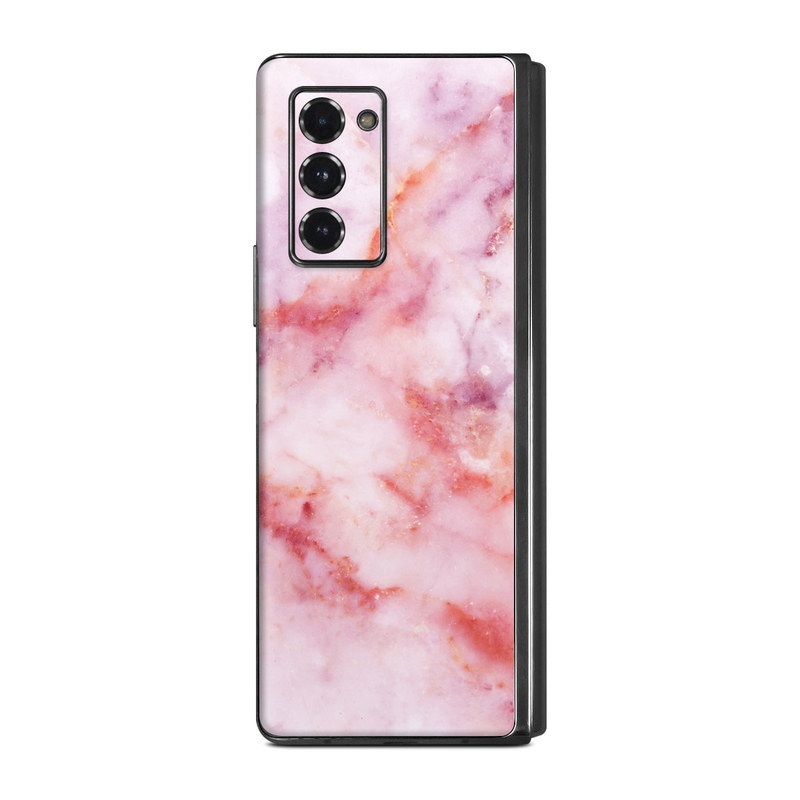 Samsung Galaxy Z Fold2 Skin design of Pink, Skin, Flesh, Textile, Fur, with pink, red, white, purple, orange colors