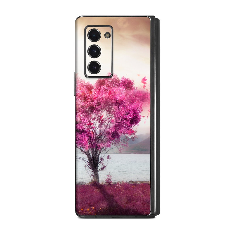  Skin design of Sky, Nature, Natural landscape, Pink, Tree, Spring, Purple, Landscape, Cloud, Magenta, with pink, yellow, blue, black, gray colors