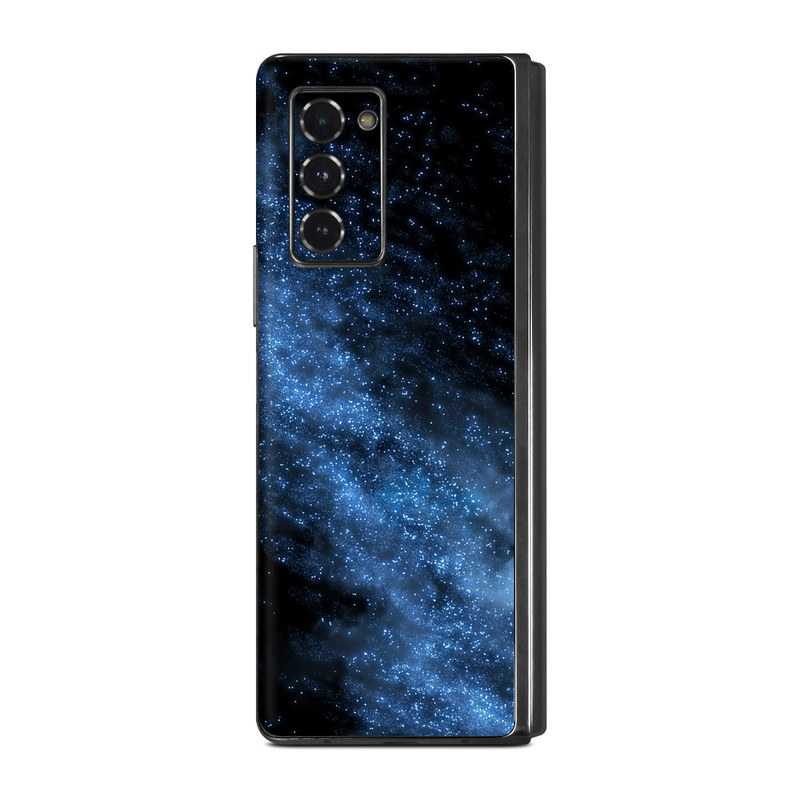 Samsung Galaxy Z Fold2 Skin design of Sky, Atmosphere, Black, Blue, Outer space, Atmospheric phenomenon, Astronomical object, Darkness, Universe, Space, with black, blue colors