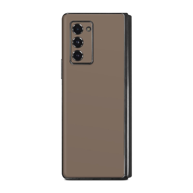 Samsung Galaxy Z Fold2 Skin design of Brown, Text, Beige, Material property, Font, with brown colors