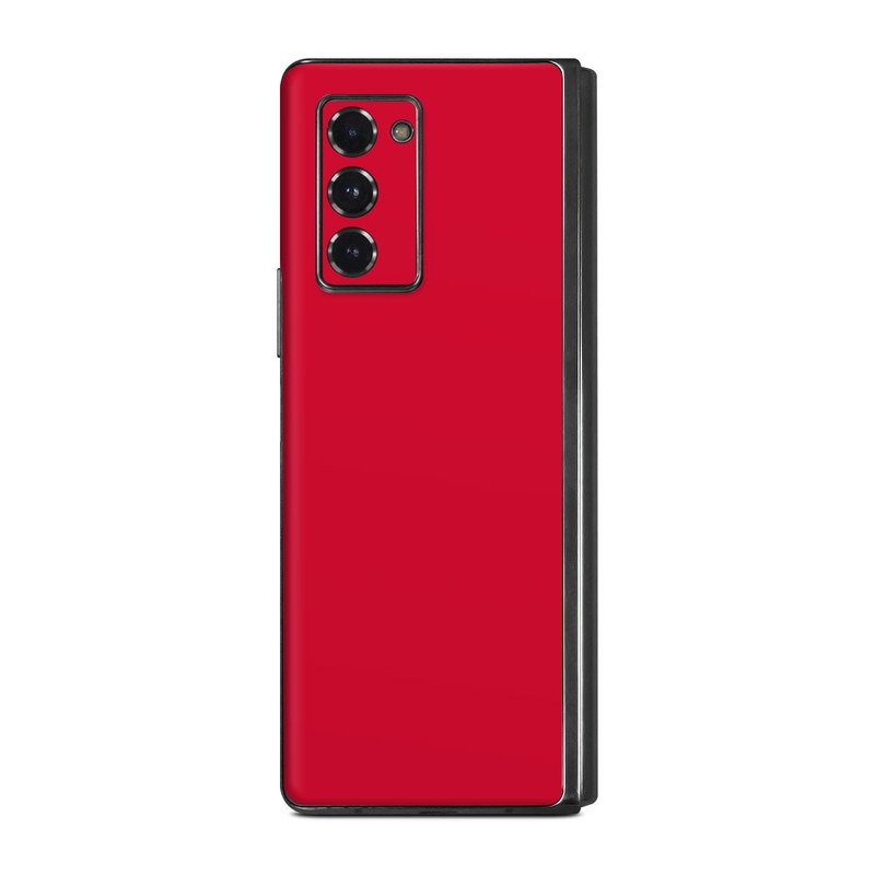 Samsung Galaxy Z Fold2 Skin design of Red, Pink, Maroon, Purple, Orange, Violet, Magenta, Material property, Font, Peach, with red colors