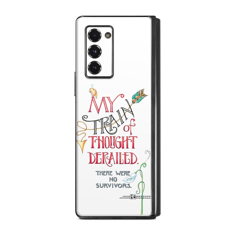 Samsung Galaxy Z Fold2 Skin design of Text, Font, Line, Illustration, Calligraphy, Graphic design, Art, with white, black, red, yellow, green, blue colors