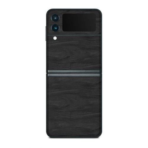 Black Woodgrain Samsung Galaxy Z Flip3 Skin