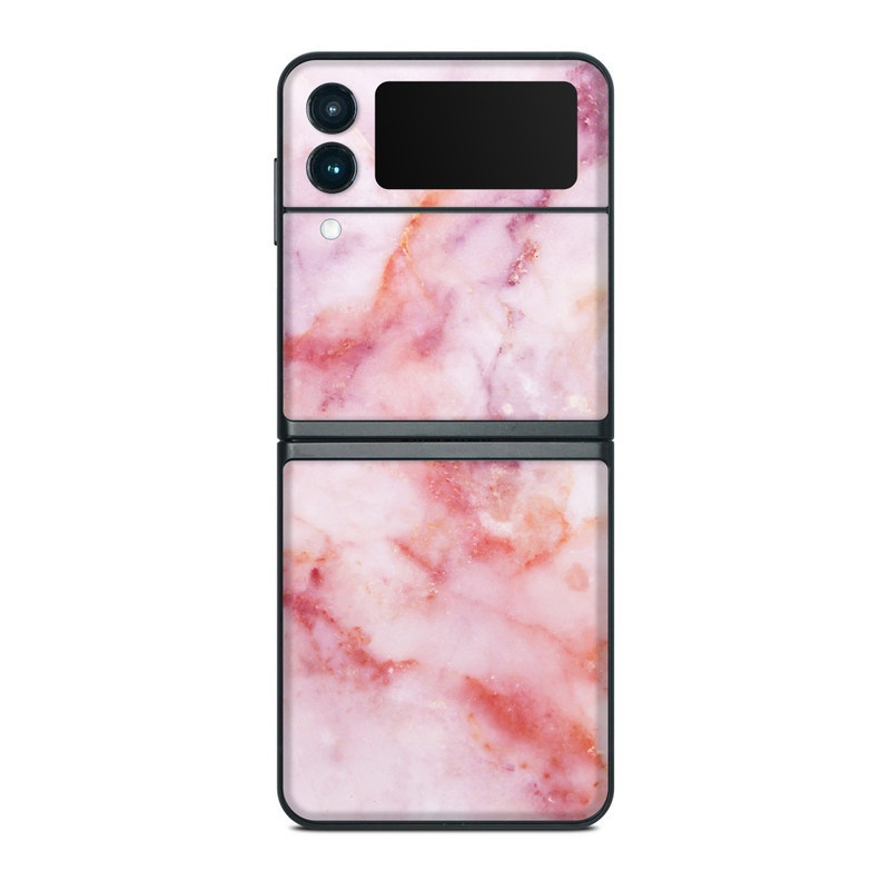 Samsung Galaxy Z Flip3 Skin design of Pink, Skin, Flesh, Textile, Fur, with pink, red, white, purple, orange colors