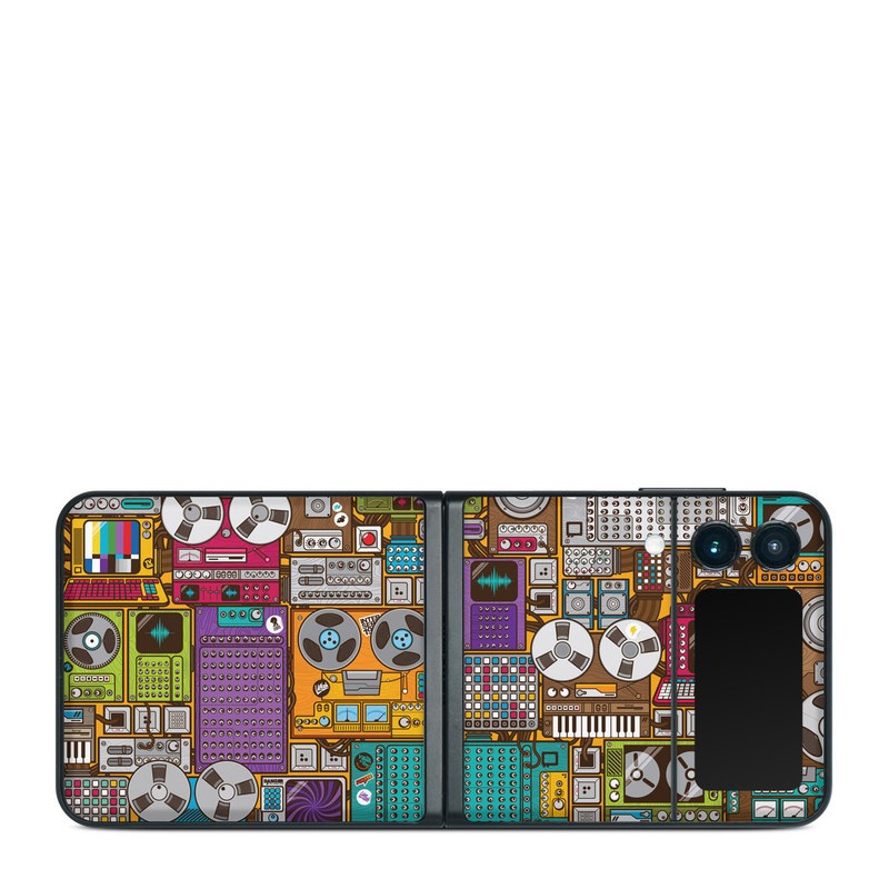 Samsung Galaxy Z Flip3 Skin design of Games, Pc game, Design, Pattern, Screenshot, Art, with gray, black, red, green, blue, purple colors