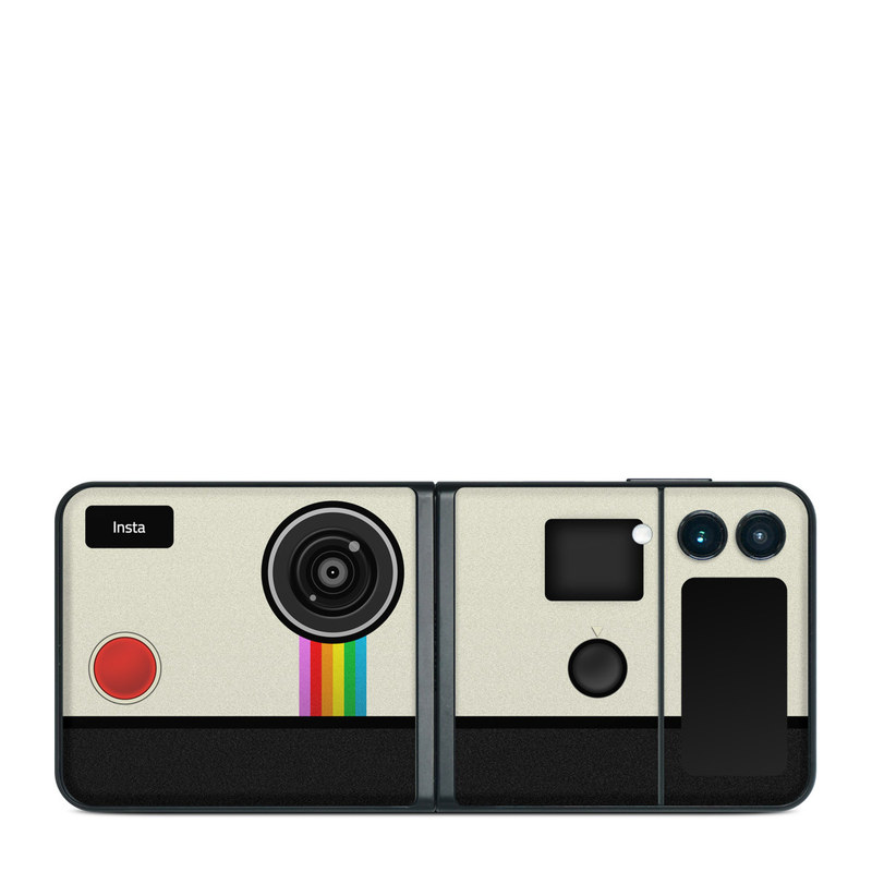 Samsung Galaxy Z Flip3 Skin design of Cameras & optics, Camera, Technology, Circle, Electronic device, Electronics, Colorfulness, with gray, black, red colors