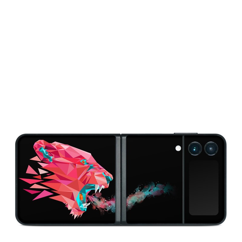 Samsung Galaxy Z Flip3 Skin design of Pink, Graphic design, Illustration, Design, Organism, Graphics, Font, Art, Animation, Pattern, with black, red, pink, gray colors