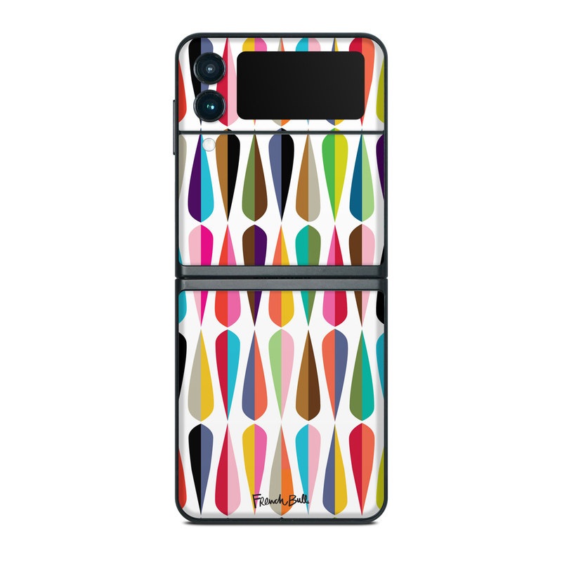 Samsung Galaxy Z Flip3 Skin design of Colorfulness, Font, Pink, Magenta, Material property, Art, Symmetry, Circle, Pattern, Tints and shades, with white, blue, pink, purple, orange, red, yellow, green, purple colors