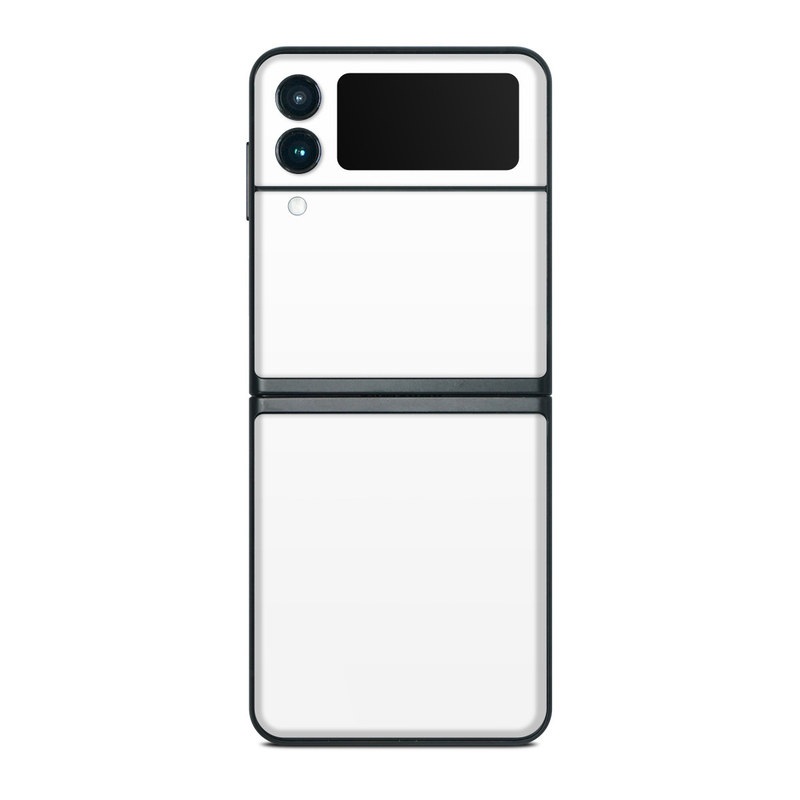 Samsung Galaxy Z Flip3 Skin design of White, Black, Line, with white colors