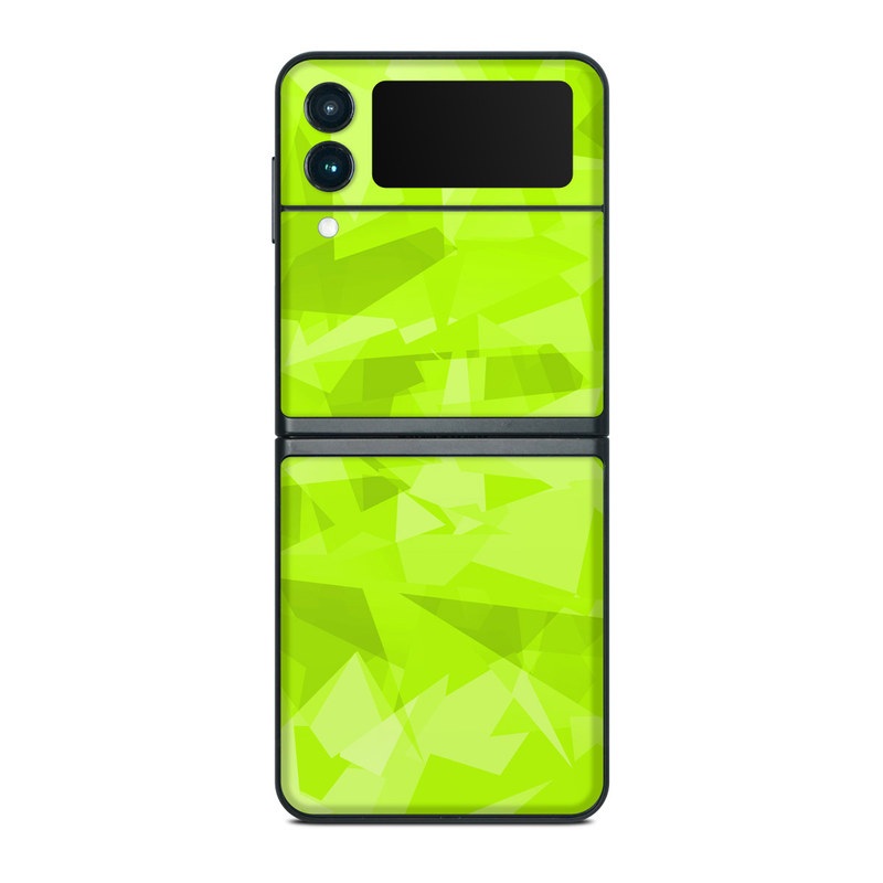 Samsung Galaxy Z Flip3 Skin design, with green colors