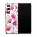 Abstract Pink Poppies Samsung Galaxy Z Fold5 Skin