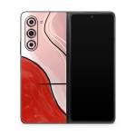 Abstract Red Samsung Galaxy Z Fold5 Skin