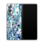Blue Ink Floral Samsung Galaxy Z Fold5 Skin