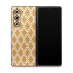 Orange Checks Samsung Galaxy Z Fold5 Skin