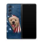 Patriotic Retriever Samsung Galaxy Z Fold5 Skin