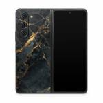 Repaired Black Marble Samsung Galaxy Z Fold5 Skin