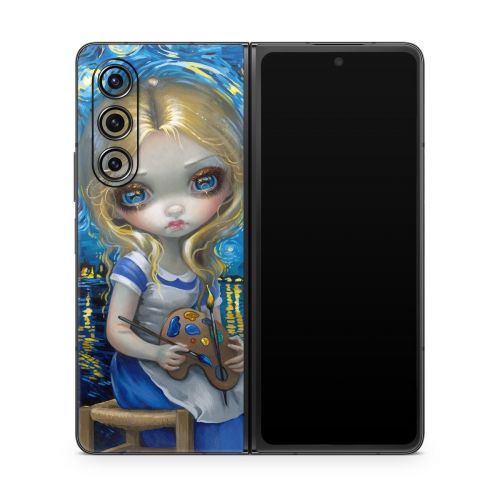 Alice in a Van Gogh Samsung Galaxy Z Fold5 Skin