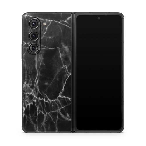 Black Marble Samsung Galaxy Z Fold5 Skin