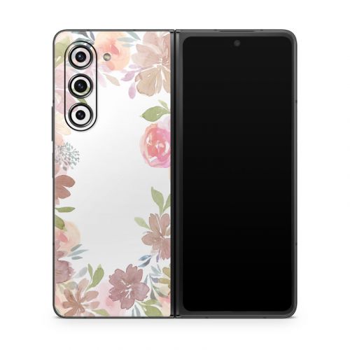 Blush Flower Frame Samsung Galaxy Z Fold5 Skin