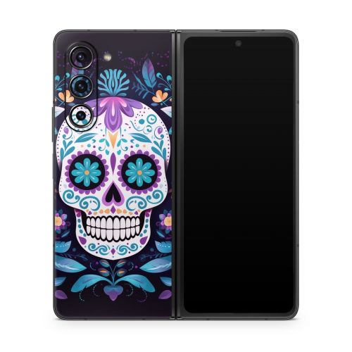 Calavera Azul Samsung Galaxy Z Fold5 Skin
