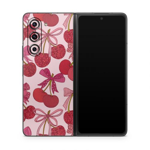 Cherry with Bows Samsung Galaxy Z Fold5 Skin
