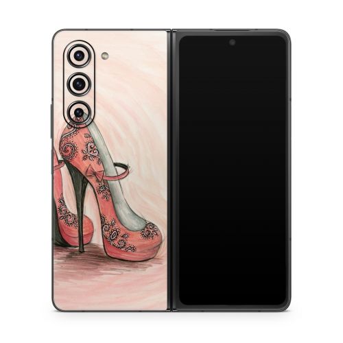 Coral Shoes Samsung Galaxy Z Fold5 Skin