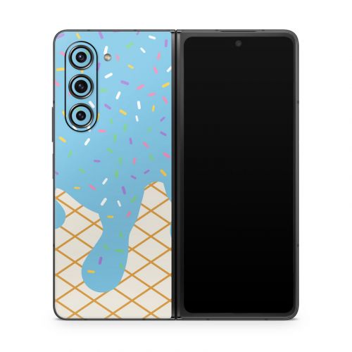 Cotton Candy Ice Cream Drip Samsung Galaxy Z Fold5 Skin