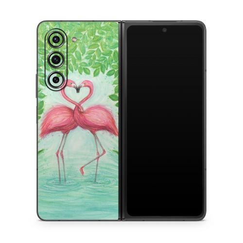 Flamingo Love Samsung Galaxy Z Fold5 Skin