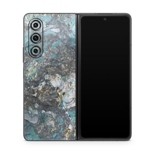 Gilded Glacier Marble Samsung Galaxy Z Fold5 Skin