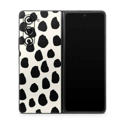 Inky Spots Cream Samsung Galaxy Z Fold5 Skin
