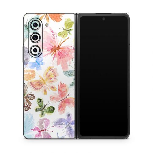 Pastel Butterflies Samsung Galaxy Z Fold5 Skin