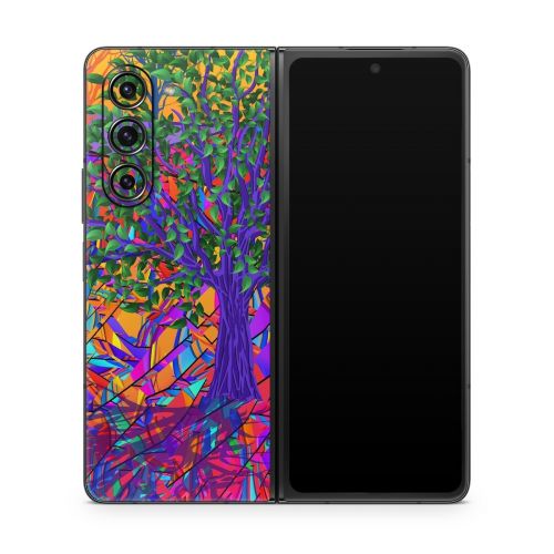 Stained Glass Tree Samsung Galaxy Z Fold5 Skin
