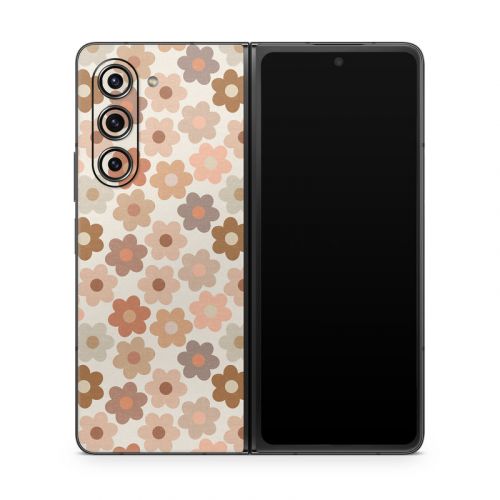 Terracotta Daisies Samsung Galaxy Z Fold5 Skin