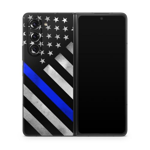 Thin Blue Line Hero Samsung Galaxy Z Fold5 Skin