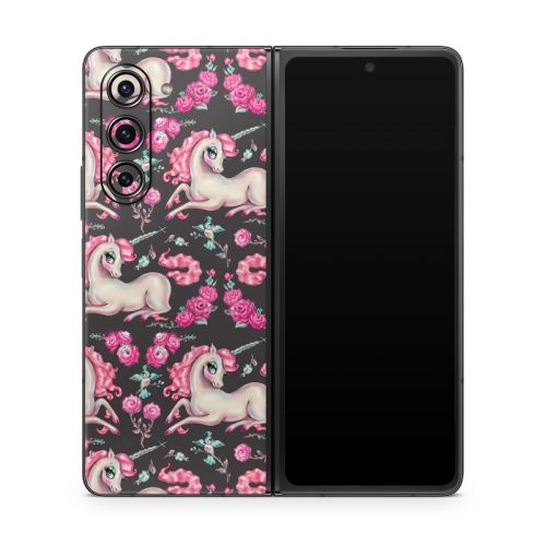 Unicorns and Roses Samsung Galaxy Z Fold5 Skin