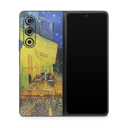 Cafe Terrace At Night Samsung Galaxy Z Fold5 Skin