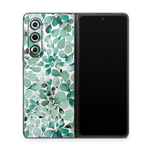 Watercolor Eucalyptus Leaves Samsung Galaxy Z Fold5 Skin